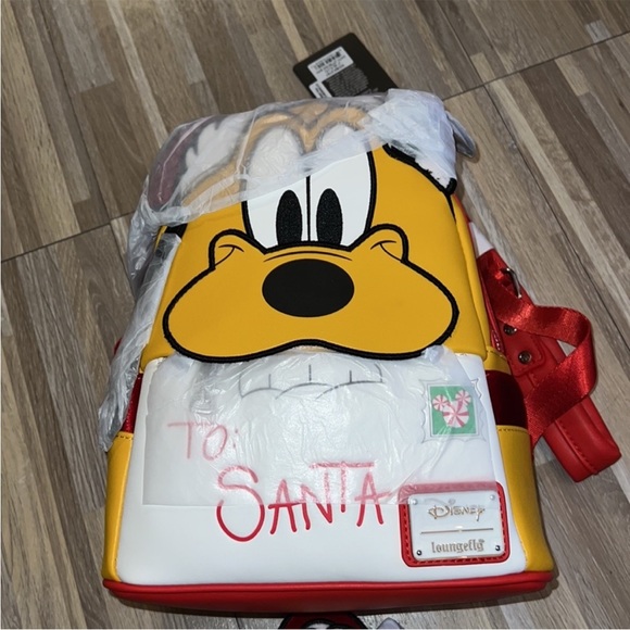 LOUNGEFLY DISNEY Pluto letters to Santa mini backpack - Picture 2 of 5